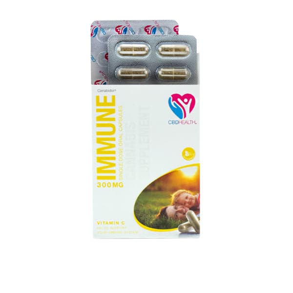 Cápsulas orales de CBD de British Cannabis, 300 mg, 30 cápsulas, para el sistema inmunológico