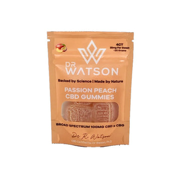 Paquete de 4 gomitas de cáñamo con CBD de 100 mg del Dr. Watson