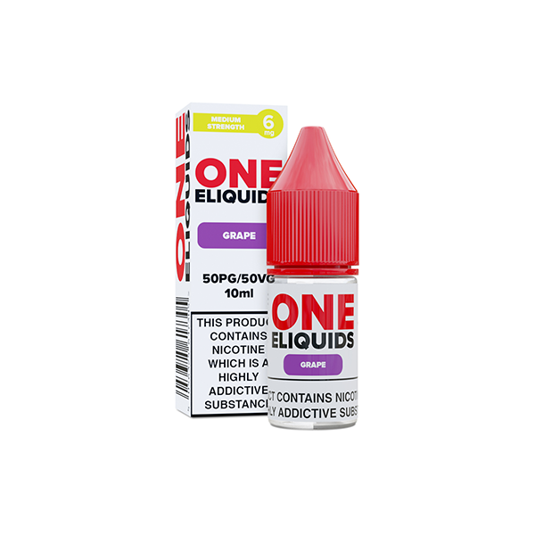 E-líquido One de 6 mg con sabor a nicotina, 10 ml (50 VG/50 PG)
