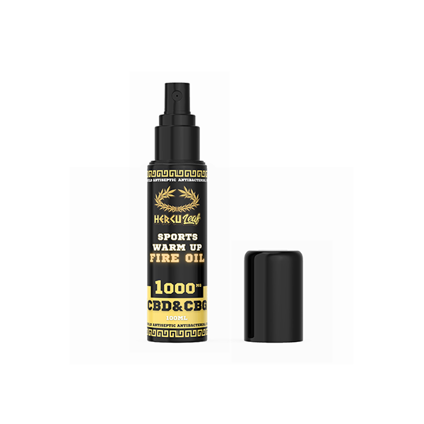Herculeaf 1000mg CBD &amp; CBG Sports Warm Up Fire Oil - 100ml