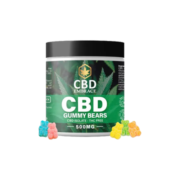 CBD Embrace 500mg CBD Isolado Gummy Bears - 40 Peças