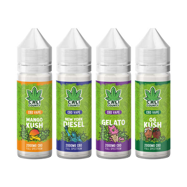 E-líquido CBD de espectro completo de 2000 mg del condado de Cali, 50 ml (60 PG/40 VG)