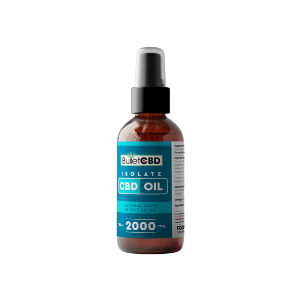 Bullet CBD 2000mg Puro CBD Isolado Óleo MCT Spray - 10ml
