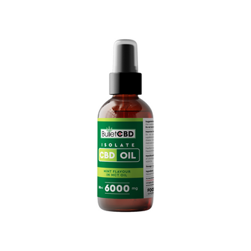 Bullet CBD 6000mg Puro Menta CBD Isolado Óleo MCT Spray - 30ml