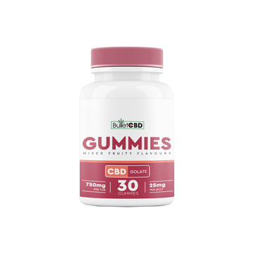 Gomitas de CBD aislado Bullet CBD de 750 mg (30 unidades)