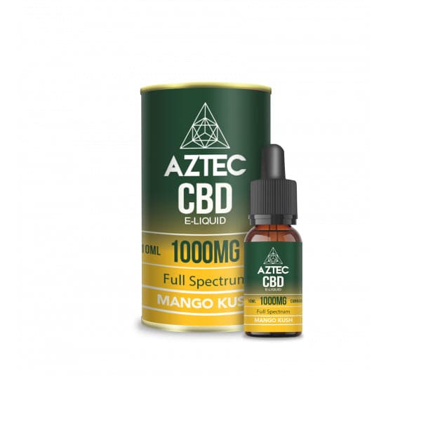 Aztec CBD 1000mg CBD Líquido para vaporização 10ml (50PG/50VG)