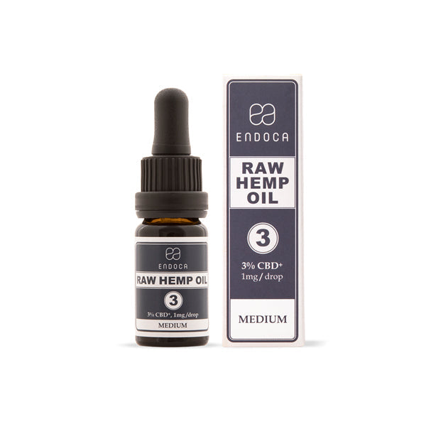 Gotas de aceite de cáñamo crudo CBD+CBDa de Endoca 300 mg, 10 ml