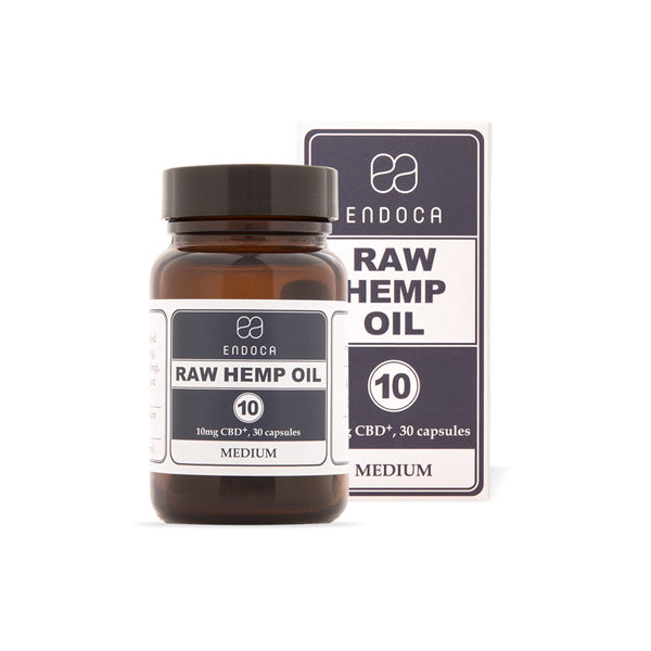 Endoca 300mg CBD+CBDa Cápsulas Óleo de Cânhamo Cru - 30 Cápsulas