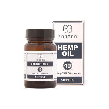 Endoca 300mg CBD Cápsulas Óleo de Cânhamo - 30 Soft Gel's