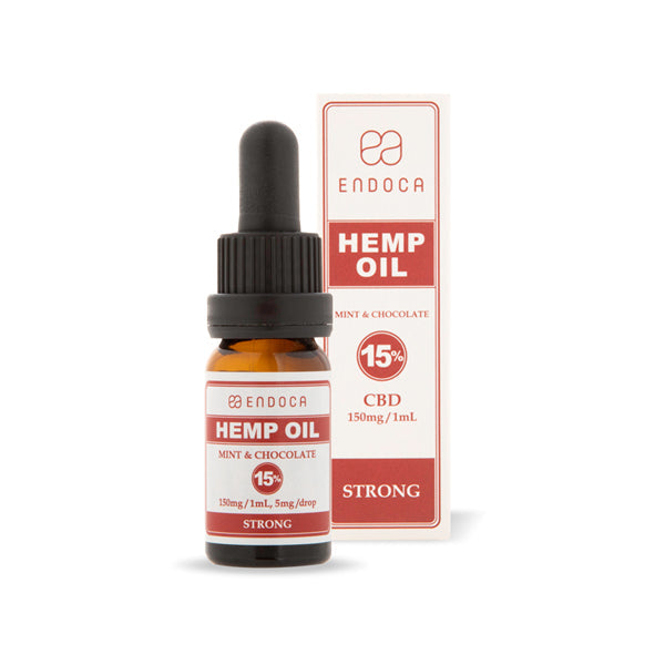 Endoca 1500mg CBD Óleo de Cânhamo Gotas Menta e Chocolate - 10ml
