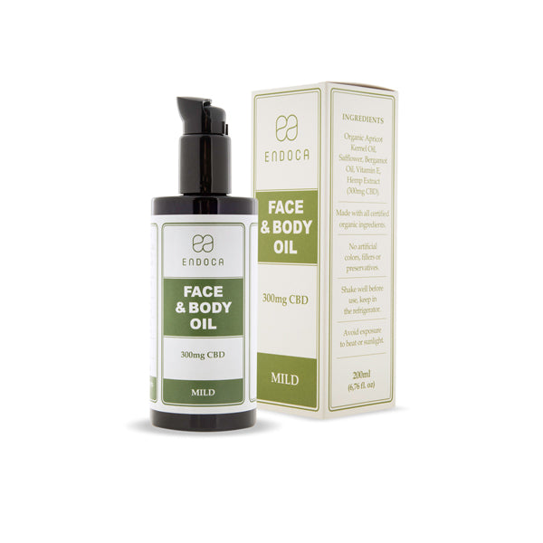 Óleo facial e corporal Endoca 300mg CBD - 200ml