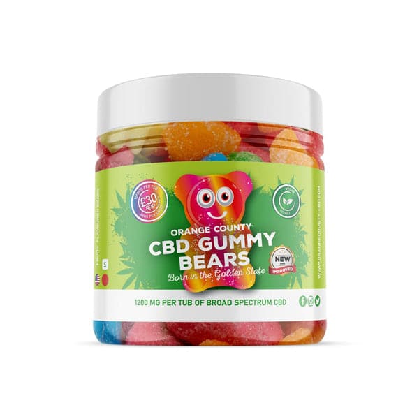 Orange County 1200mg CBD Gummy Bears - Pacote pequeno