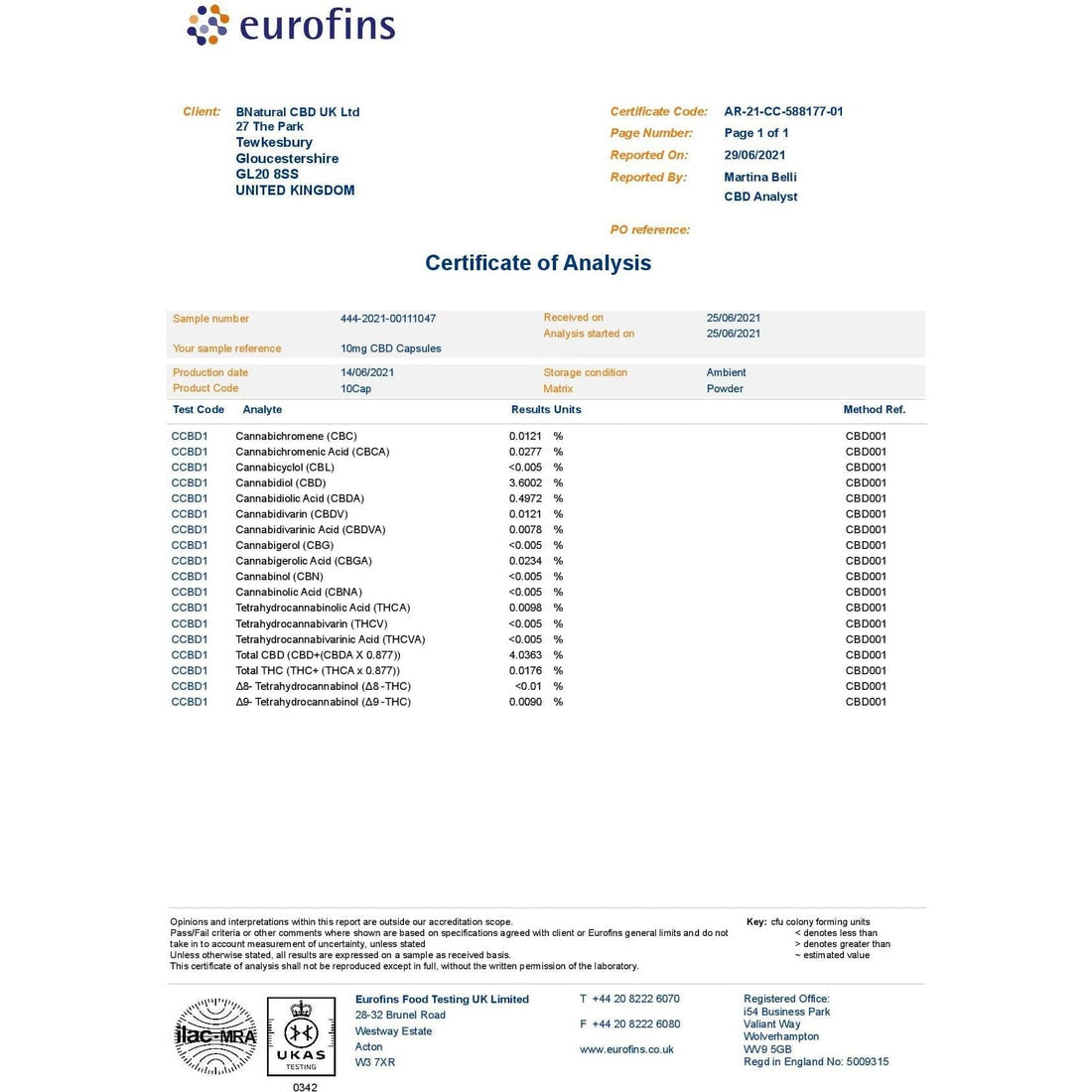 Cápsulas veganas de CBD de 600 mg de Bnatural - 60 cápsulas