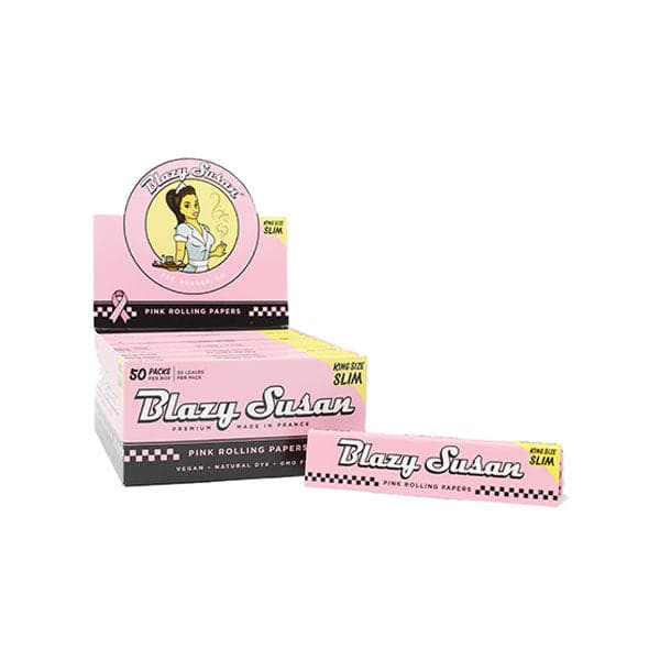 50 papéis de seda Blazy Susan Pink King Size
