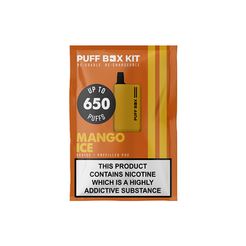 Kit de inicio Puff Box de 20 mg en amarillo vibrante