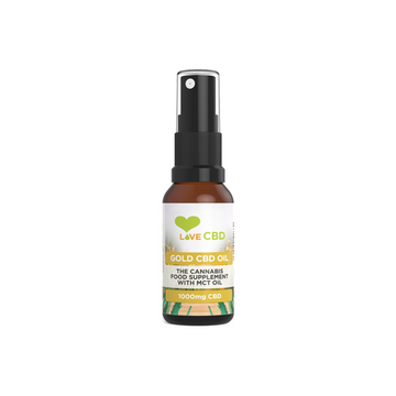 Spray de óleo CBD Love CBD 1000mg Gold - 20ml