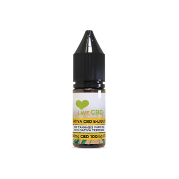 Love CBD 600mg Sativa CBD + CBG E-líquido 10ml (65PG/35VG)