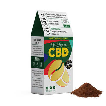 Café molido de espectro completo Equilibrium CBD 100 mg - 100 g