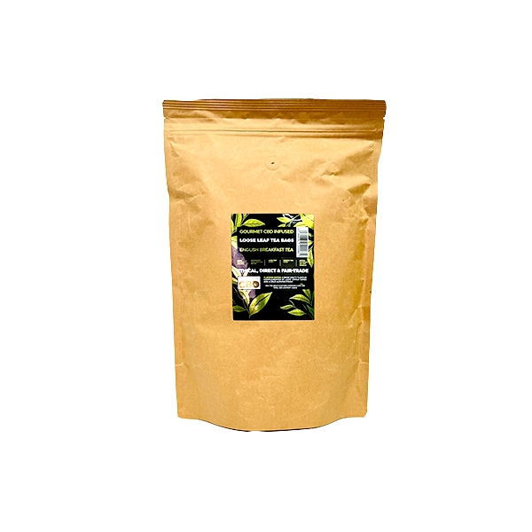 Equilibrium CBD 340mg Chá Café da manhã inglês Pacote de catering - 100 saquinhos de chá de pirâmide biodegradáveis