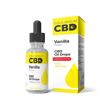 Aceite de CBD Equilibrium de 1000 mg, 10 ml, sabor vainilla