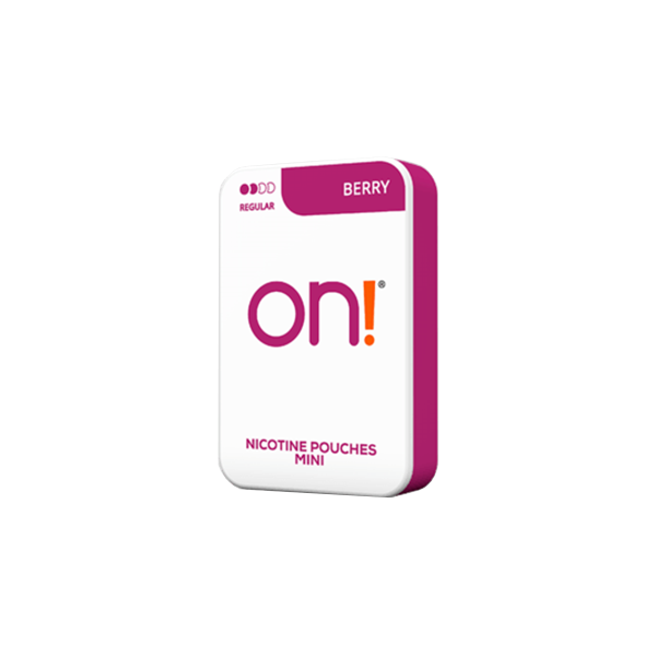 3mg On! Mini Regular Berry Nicotine Pouches - 20 bolsas