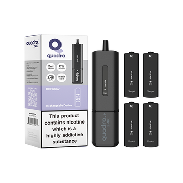 Kit de vapeo Quadro 2.4K Pod de 20 mg, serie Black, 2400 bocanadas