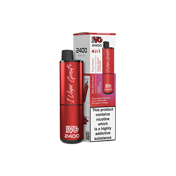 20mg I VG 2400 Vapes descartáveis ​​2400 Puffs - 4 em 1 Multi-Edição