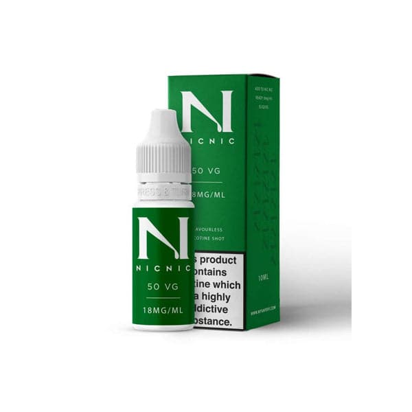 18mg Nic Nic sem sabor Nicotina Shot 10ml 50VG