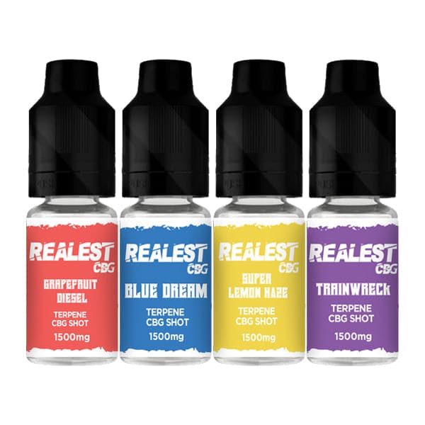 Realest CBD 1500mg Terpene Infused CBG Booster Shot 10ml (COMPRE 1 E GANHE 1 GRÁTIS)