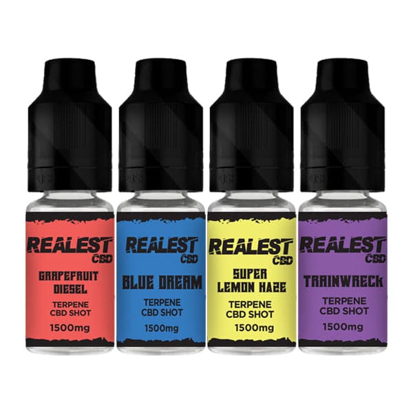 Realest CBD 1500mg Terpene Infused CBD Booster Shot 10ml (COMPRE 1 E GANHE 1 GRÁTIS)