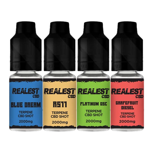 Inyección potenciadora de CBD con infusión de terpenos Realest CBD 2000 mg, 10 ml (COMPRE 1 Y OBTENGA 1 GRATIS)