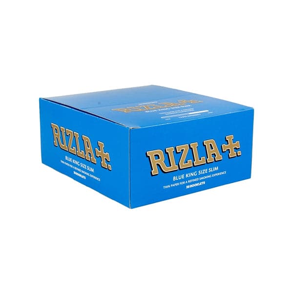 50 papéis de seda Rizla Slim King Size azuis 