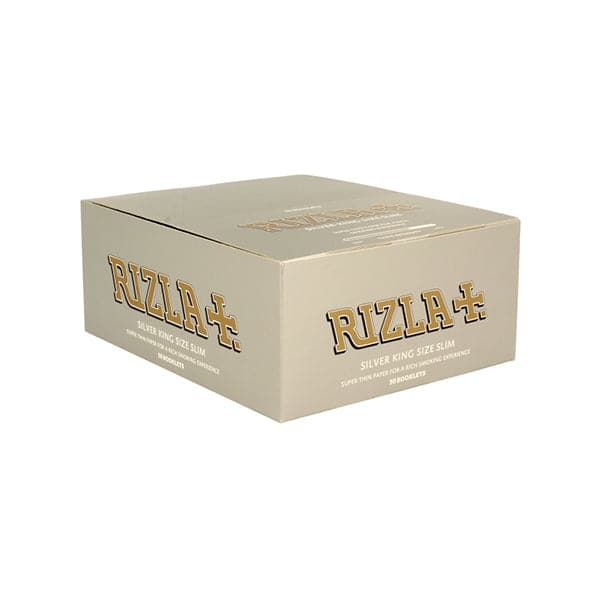 50 papéis de seda Rizla Silver King Size Slim