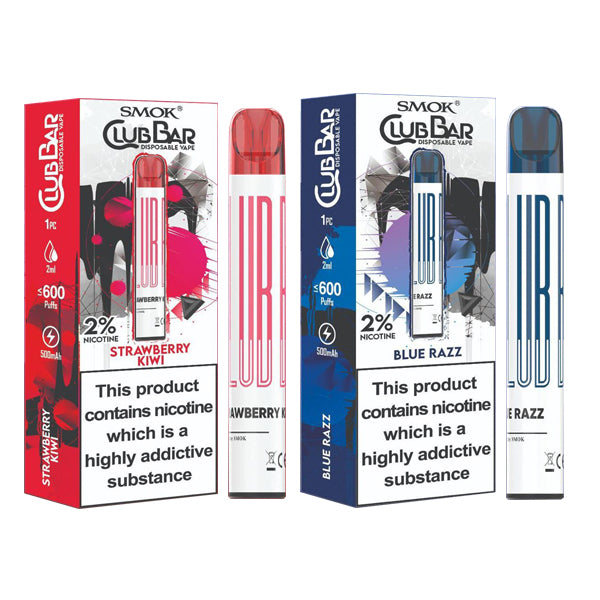 Caneta Vape Descartável Smok Club Bar 20mg 600 Puffs