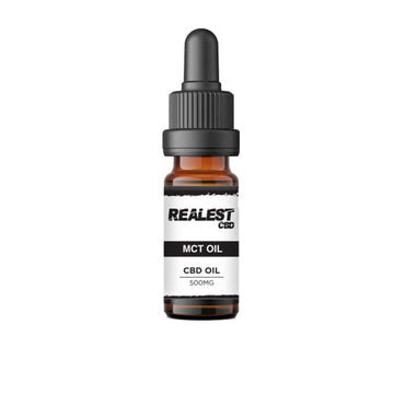 Aceite MCT de CBD Realest CBD 500 mg 10 ml (COMPRE 1 Y OBTENGA 1 GRATIS)