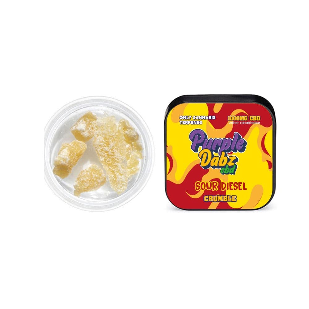 Crumble de CBD de 1000 mg de Purple Dabz de Purple Dank - Sour Diesel (COMPRE 1 Y OBTENGA 1 GRATIS)