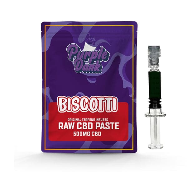 Pasta Raw CBD Purple Dank 1000mg com Terpenos Naturais - Biscotti (COMPRE 1 E GANHE 1 GRÁTIS)