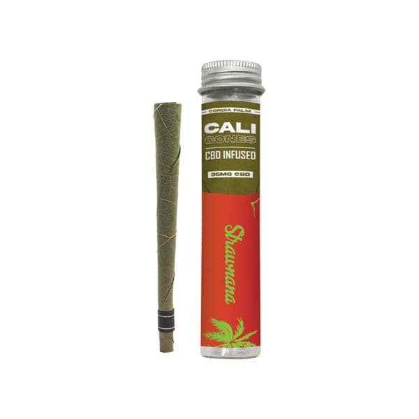CALI CONES Cordia 30 mg Cono de palma con infusión de CBD de espectro completo - Strawnana