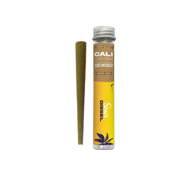 CALI CONES Cono de cáñamo con infusión de CBD de espectro completo de 30 mg - Sour Diesel
