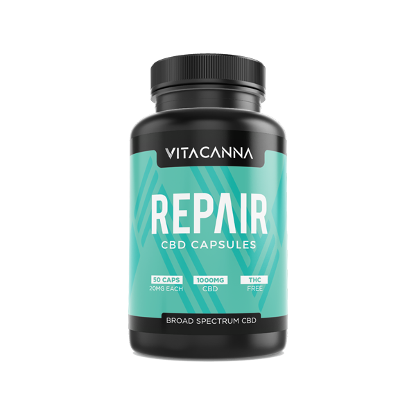 Cápsulas veganas de CBD de amplio espectro Vitacanna 1000 mg - 50 cápsulas