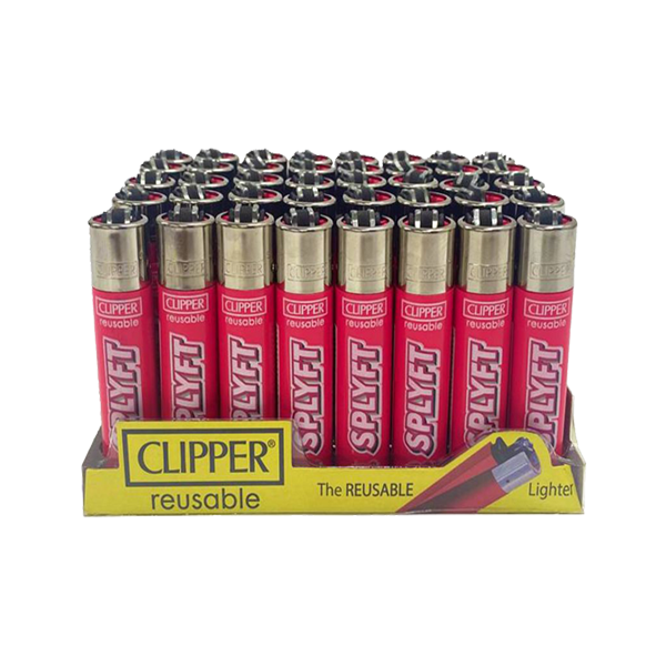 40 encendedores recargables clásicos grandes de color rosa Clipper SPLYFT