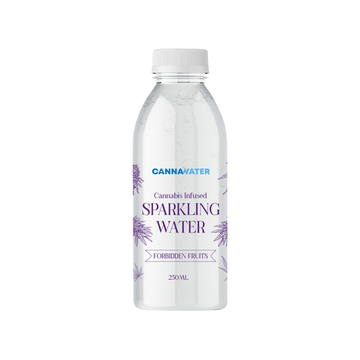 Agua con gas Forbidden Fruits con infusión de cannabis de Cannawater, 250 ml