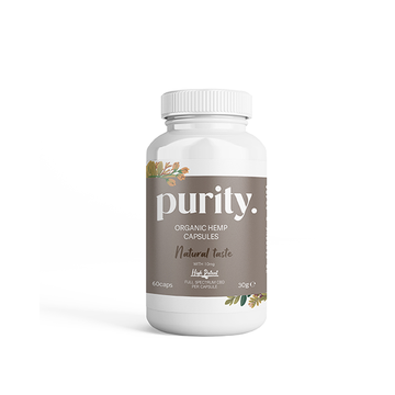 Cápsulas de CBD de alta potencia y espectro completo Purity 600 mg - 60 cápsulas