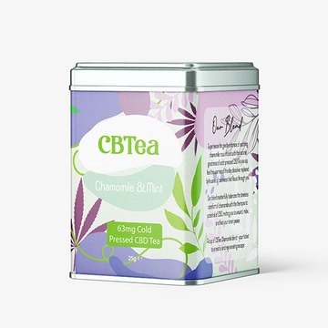 CBTea 63 mg CBD prensado en frío de espectro completo con manzanilla y menta - 25 g