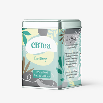 CBTea 125mg CBD Earl Grey de espectro total prensado a frio - 50g