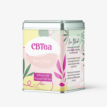 Té de frutos rojos CBD de espectro completo prensado en frío de 500 mg de CBTea - 200 g