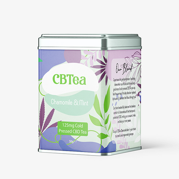 CBTea 125mg Chá de Camomila e Hortelã CBD Full Spectrum Prensado a Frio - 50g