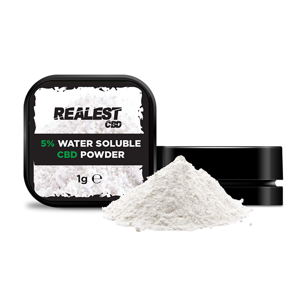 Pó de CBD Realest CBD 5% solúvel em água (COMPRE 1 E GANHE 1 GRÁTIS)