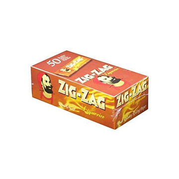 50 papéis de seda Zig-Zag Liquorice tamanho normal