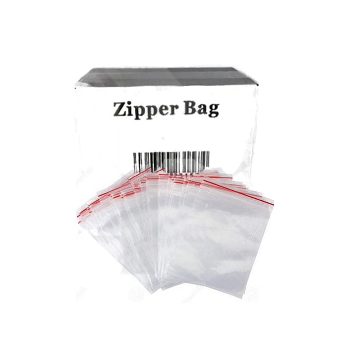 5 bolsas transparentes con cremallera de 80 mm x 80 mm